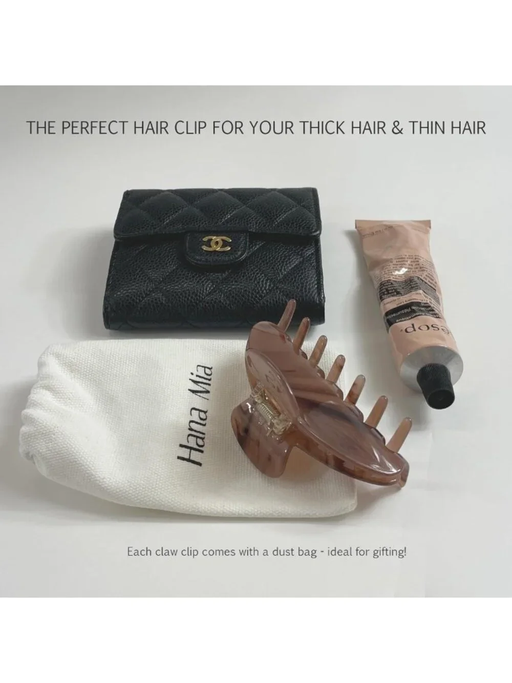 Chic Mocha 4-Inch Claw Clip for Women | Secure Hold Hair Clip for Half Ups